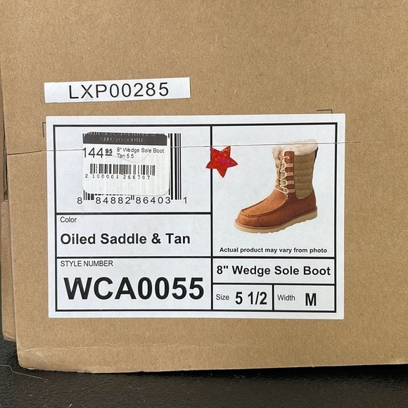 Twisted X Boots NWT Women’s 8” Wedge Sole Oiled Saddle and Tan Size 5 1/2 5.5 - Picture 14 of 14